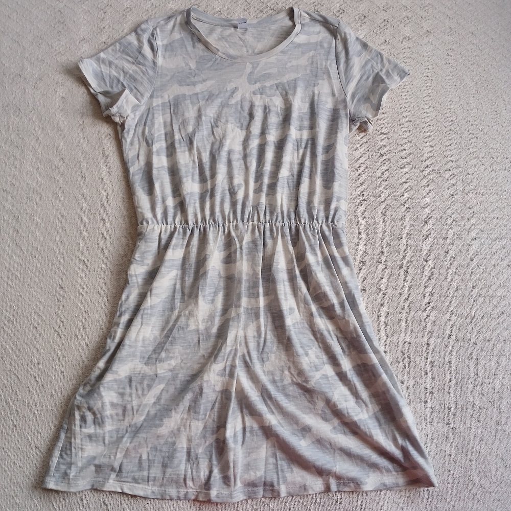 Old Navy Casual Short-Sleeve Camo Print Dress